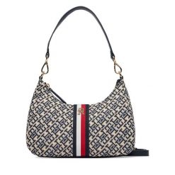 Torebka Tommy Hilfiger. Niebieskie torebki do ręki damskie Tommy Hilfiger, bez wzorów, klasyczne, bez dodatków. Za 529.99 zł.