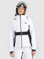 4F Kurtka narciarska membrana Dermizax 20000 z systemem RECCO damska - biała M. Białe kurtki damskie 4f, na zimę, m, bez wzorów, z materiału, bez kaptura. Za 1,799.99 zł.