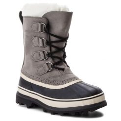 Śniegowce Sorel. Szare kozaki damskie Sorel. Za 439.99 zł.