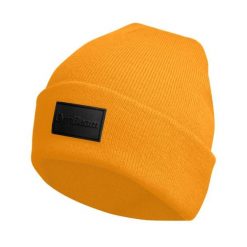 Czapka unisex z akrylowej dzianiny musztardowa Polar. Brązowe czapki i kapelusze męskie GYMBEAM, na zimę, bez wzorów, z dzianiny, klasyczne. Za 42.90 zł.