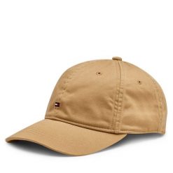 Czapka z daszkiem Tommy Hilfiger. Brązowe czapki i kapelusze męskie Tommy Hilfiger, bez wzorów. Za 129.99 zł.