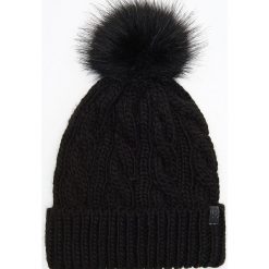 Czapka z futrzanym pomponem - Czarny. Czarne czapki i kapelusze damskie Cropp, z futra. Za 34.99 zł.