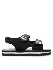 KARL LAGERFELD Sandały Z31183 M Czarny. Czarne sandały chłopięce KARL LAGERFELD, ze skóry, bez zapięcia. Za 132.99 zł.