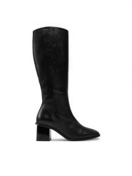 Calvin Klein Kozaki Heel Knee Boot 50 W/Ml Lth HW0HW02321 Czarny. Czarne kozaki damskie Calvin Klein, ze skóry, bez obcasa, na słupku. Za 1,199.00 zł.