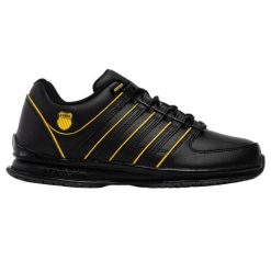 Sneakersy męskie K-swiss RINZLER COURT STYLE czarne (01235-071-M). Czarne buty sportowe męskie K-SWISS, bez zapięcia. Za 339.00 zł.