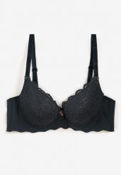 Ciemnozielony Biustonosz Usztywniony z Efektem Push Up i Małą Zawieszką Juniwia. Zielone biustonosze Renee, bez wzorów, z koronki. Za 39.99 zł.