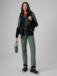 4F Spodnie trekkingowe szybkoschnące damskie - khaki S. Brązowe spodnie materiałowe damskie 4f, l, bez wzorów, z materiału. Za 299.99 zł.