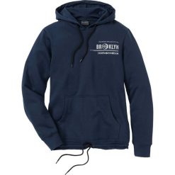 Bluza zimowa z kapturem Slim Fit bonprix ciemnoniebieski. Bluzy męskie marki bonprix. Za 44.99 zł.
