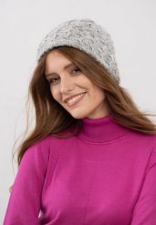 Zimowa czapka H-BRAID. Szare czapki i kapelusze damskie Volcano, na zimę, bez wzorów, z dzianiny. Za 69.99 zł.