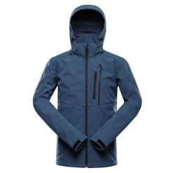Kurtka męska trekkingowa softshell Alpine Pro Hoor 2. Niebieskie kurtki męskie Alpine Pro, m, bez wzorów, z elastanu, klasyczne, bez kaptura. Za 419.00 zł.