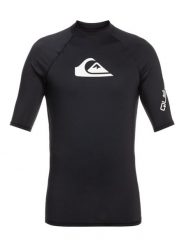 Koszulka z krótkim rękawem UPF 50 dla Chłopcy ALL TIME. Czarne t-shirty dla chłopców Quiksilver, bez wzorów, z elastanu, bez ramiączek. Za 121.65 zł.
