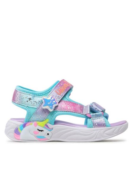 Skechers Sandały Majestic Bliss 302682L/PRMT Kolorowy. Sandały dziewczęce Skechers, z materiału, bez zapięcia. Za 229.99 zł.