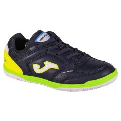 Buty halowe - halówki chłopięce, Joma Top Flex Jr 24 TPJS IN. Czarne buty sportowe chłopięce Joma, bez wzorów, z materiału, bez zapięcia, do piłki nożnej. Za 149.99 zł.
