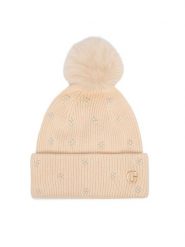 Guess Czapka AW5635 VIS01 Beżowy jasny. Brązowe rękawiczki damskie Guess, na zimę, z aplikacjami, z wiskozy. Za 154.99 zł.