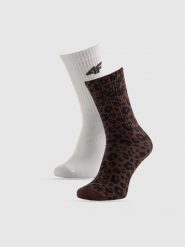 4F Skarpetki długie (2-pack) damskie - multikolor 35-38. Skarpety damskie 4f, bez wzorów. Za 59.99 zł.