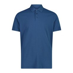 Koszulka polo z piki CMP. Niebieskie koszulki polo męskie CMP, s, bez wzorów, z nylonu, bez ramiączek. Za 244.00 zł.