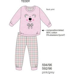 Piżama dziewczęca DR 594/96 Teddy Różowa r. 116. Czerwone bielizna dla dziewczynek Cornette. Za 49.87 zł.