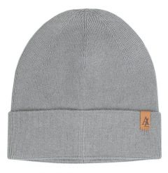 Czapka Jesienno-Zimowa (beanie) – Alties - Popiel. Szare czapki i kapelusze męskie Alties, na zimę, bez wzorów, z dzianiny, sportowe. Za 59.00 zł.
