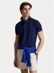 Polo Ralph Lauren Polo 710842621505 Granatowy Regular Fit. Niebieskie koszulki polo męskie Polo Ralph Lauren, m, bez wzorów, z bawełny, bez ramiączek. Za 599.99 zł.