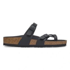 Birkenstock Mayari BF Triples Black Japonki damskie. Czarne klapki damskie Birkenstock, bez wzorów, klasyczne, bez obcasa. Za 399.99 zł.
