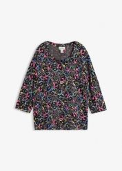 Koszulka oversize z mieszanki bawełny. Zielone t-shirty damskie bonprix, bez wzorów, z bawełny, bez kołnierzyka. Za 109.99 zł.