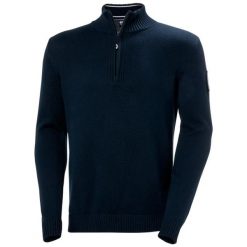 Sweter 1/2 zip Helly Hansen The Ocean Race. Niebieskie swetry przez głowę męskie Helly Hansen, l, bez wzorów, z bawełny, bez kołnierzyka. Za 488.50 zł.