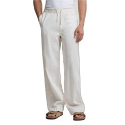 Spodnie Urban Classics. Białe spodnie materiałowe męskie Urban Classics, m, bez wzorów, z bawełny. Za 237.00 zł.