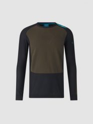 Crossover Long-Sleeved Shirt. Zielone bluzki z długim rękawem męskie UYN, l, bez wzorów, z jersey, bez kołnierzyka. Za 486.00 zł.