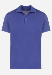 Niebieska Koszulka Polo z Krótkim Rękawem Wakeish. Niebieskie koszulki polo męskie Born2be, l, bez wzorów, z tkaniny, bez ramiączek. Za 39.99 zł.
