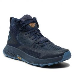 Buty do chodzenia męskie New Balance MTHIMCCN. Niebieskie buty sportowe męskie New Balance, z materiału, za kostkę, bez zapięcia, trekkingowe. Za 767.00 zł.