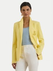 LAUREN RALPH LAUREN Marynarka 200797305031 Żółty Slim Fit. Żółte żakiety damskie Lauren Ralph Lauren, s, bez wzorów, z bawełny. Za 1,499.00 zł.