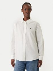 Tommy Jeans Koszula DW0DW22209 Biały Relaxed Fit. Białe bluzki damskie Tommy Jeans, s, bez wzorów, z jeansu, bez kołnierzyka, bez ramiączek. Za 409.99 zł.
