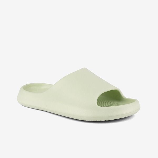 Klapki damskie Coqui matcha z tkaniny Coquiair. Brązowe klapki damskie Coqui, bez wzorów, z materiału, bez obcasa. Za 112.99 zł.