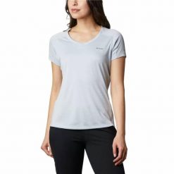 Koszulka z krótkim rękawem Damska Running Columbia Zero Rules™ Szary. Szare koszulki sportowe damskie Columbia, s, bez wzorów, bez kołnierzyka. Za 120.99 zł.