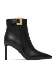 Gino Rossi Botki EO-LUIZA-C001X-1 Czarny. Czarne botki damskie Gino Rossi, ze skóry, bez obcasa, na szpilce, bez zapięcia. Za 339.99 zł.