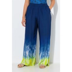 Damskie Spodnie palazzo nadruk batikowy szeroka nogawka elastyczny pas. Spodnie materiałowe damskie Ulla Popken, plus size, bez wzorów, z materiału, na jogę i pilates. Za 239.99 zł.