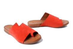 PIAZZA 900153-62 orange, klapki damskie. Brązowe klapki damskie Piazza, bez wzorów, ze skóry, bez obcasa, na obcasie. Za 242.17 zł.