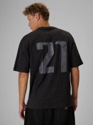 4F Regular Size: T-shirt loose z nadrukiem 4F | Tomasz Fornal - szary M. Szare koszulki sportowe męskie 4f, m, z aplikacjami, z bawełny, bez kołnierzyka, bez ramiączek, do siatkówki. Za 129.99 zł.