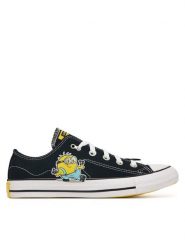 Converse Trampki Converse x Minions Chuck Taylor All Star A21404C Czarny. Czarne trampki i tenisówki damskie Converse, bez wzorów, z materiału, retro, bez zapięcia. Za 379.99 zł.