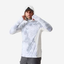 Koszulka wędkarska Anty-UV Caperlan 900. Szare koszulki sportowe męskie CAPERLAN, l, bez wzorów, z elastanu, bez kołnierzyka, bez ramiączek. Za 149.99 zł.