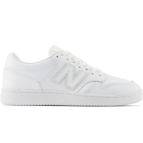 Buty unisex New Balance BB480L3W – białe. Białe buty sportowe męskie New Balance, z dresówki, bez zapięcia, trekkingowe. Za 449.99 zł.