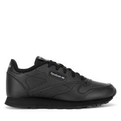 Sneakersy Reebok. Czarne trampki i tenisówki chłopięce Reebok, bez wzorów, bez zapięcia. Za 199.99 zł.