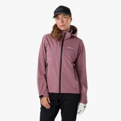 Kurtka przeciwdeszczowa golf damska Swedemount On Course Jacket II wodoodporna. Fioletowe kurtki damskie SWEDEMOUNT, bez wzorów, z tkaniny, na golfa. Za 449.99 zł.