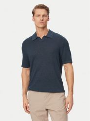 Calvin Klein Polo LV04LF313G Niebieski Regular Fit. Niebieskie koszulki polo męskie Calvin Klein, m, bez wzorów, z wiskozy, bez ramiączek. Za 449.99 zł.