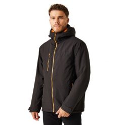 Kurtka Wodoodporna Męska Ocieplana. Brązowe kurtki męskie Regatta, l, bez wzorów, z materiału, z kapturem. Za 352.99 zł.