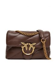 PINKO Torebka Love Puff Mini CL PE 25 PLTT 100039 A0F2 Brązowy. Brązowe torebki do ręki damskie Pinko, bez wzorów, ze skóry, bez dodatków. Za 1,579.00 zł.