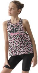 KOSZULKA DZIEWCZĘCA TOP BEZ RĘKAWÓW 4F4FJWSS24TTSHF1141-54N. Bluzki dla dziewczynek 4f, bez wzorów, bez ramiączek. Za 38.00 zł.