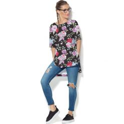 Colour Pleasure Koszulka CP-033 7 czarno-pudrowy róż r. uniwersalny. T-shirty damskie marki Colour Pleasure. Za 76.57 zł.
