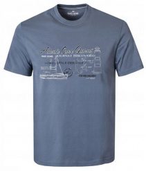 Męska Koszulka (T-Shirt) - Pako Jeans - Szaroniebieski, Motyw Żeglarski, Morski. Niebieskie t-shirty męskie Pako Jeans, l, bez wzorów, z bawełny, casualowe, bez kołnierzyka. Za 79.00 zł.