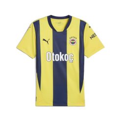 Męska koszulka domowa Fenerbahçe SK 24/25 PUMA Speed Yellow Blue Violet. Niebieskie koszulki sportowe męskie Puma, l, bez wzorów, bez kołnierzyka, bez ramiączek, do piłki nożnej. W wyprzedaży za 219.00 zł.